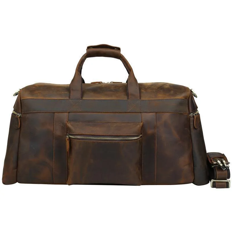 23'' Cowhide Leather Weekender Bag for Men