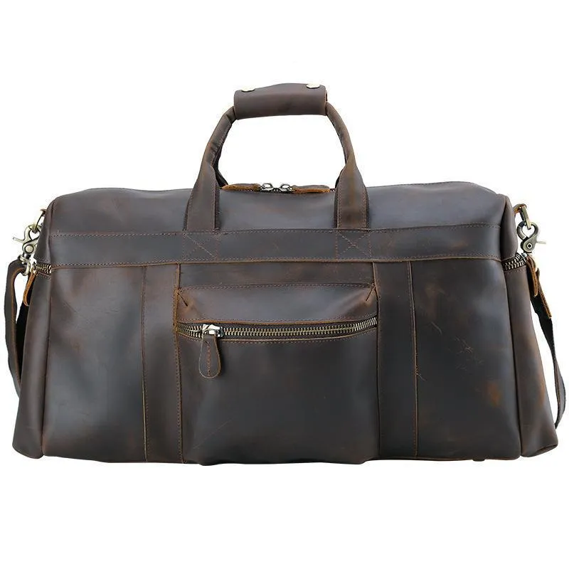 23'' Cowhide Leather Weekender Bag for Men
