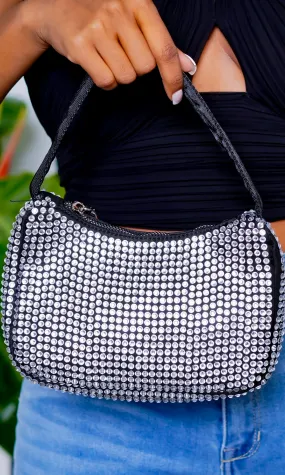 Alexandra Crystal Purse - Silver FINAL SALE