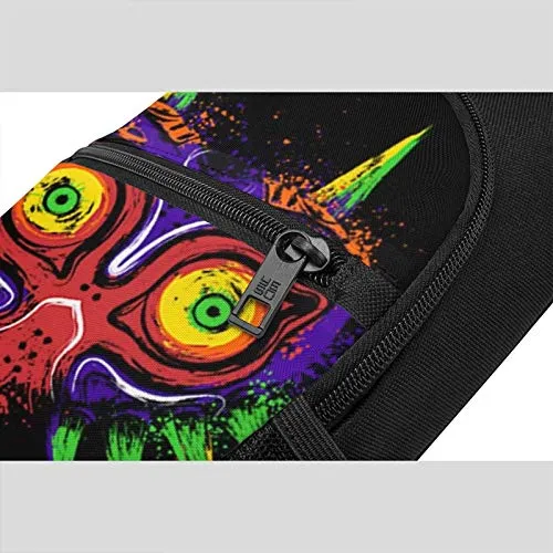 Alomama The Legend of Zelda The Ancient Evil Majoras Mask Sling Backpack Sling Bag Black Crossbody Daypack Casual Backpack for Travel, Hiking, Cycling, Camping for Women & Men