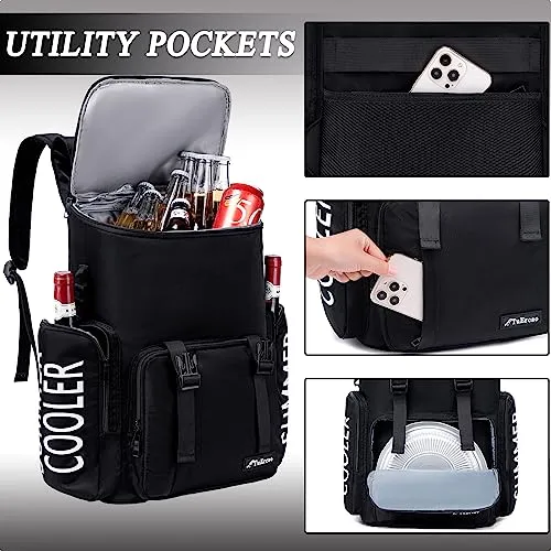 Backpack Cooler - Cooler Bookbag for Men Women 36 Can Insulated Picnic Backpack Leak-Proof Waterproof Soft Cooler Bag Thermal Bag Lunch Backpack for Ice, Beach, Drink, Travel, Camping, Car, Hiking