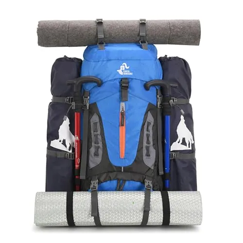 Bseash 60L Hiking Camping Backpack with Rain Cover, Waterproof Large