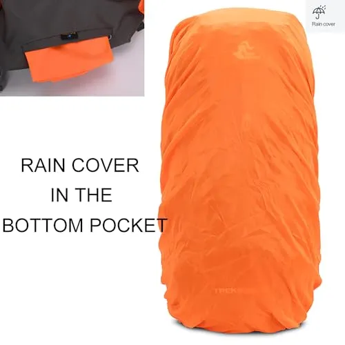 Bseash 60L Hiking Camping Backpack with Rain Cover, Waterproof Large