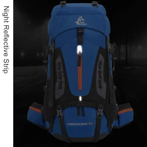 Bseash 60L Hiking Camping Backpack with Rain Cover, Waterproof Large