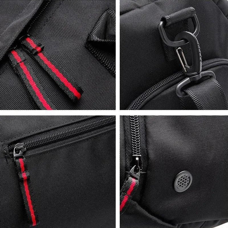 Canvas Duffle Bag Mens Womens Black Duffel Handbag