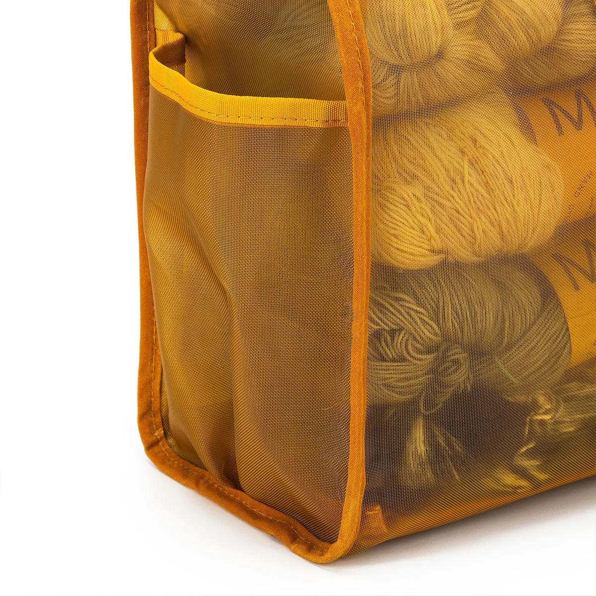 della Q Maker's Tall Mesh Tote - Mustard