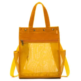 della Q Maker's Tall Mesh Tote - Mustard