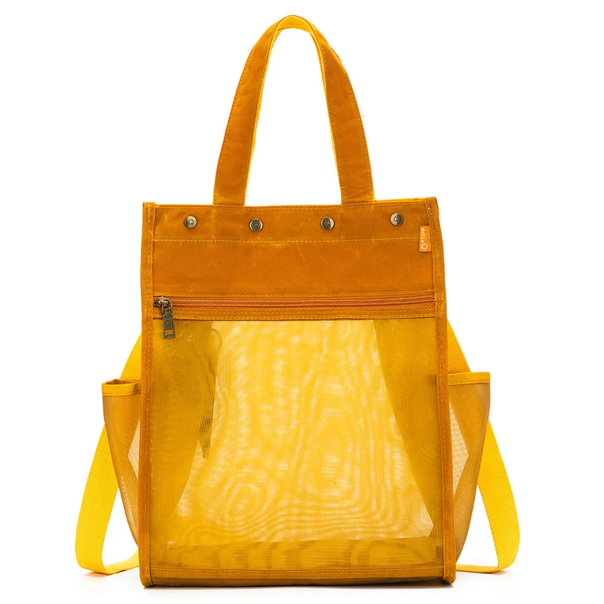 della Q Maker's Tall Mesh Tote - Mustard