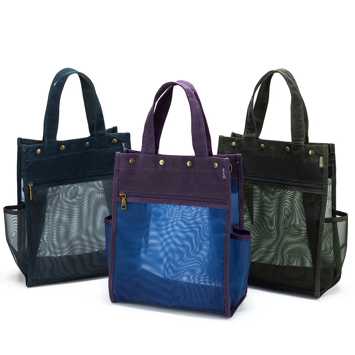 della Q Maker's Tall Mesh Tote - Olive