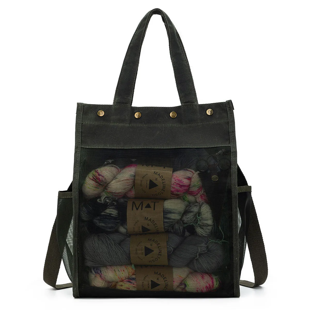 della Q Maker's Tall Mesh Tote - Olive