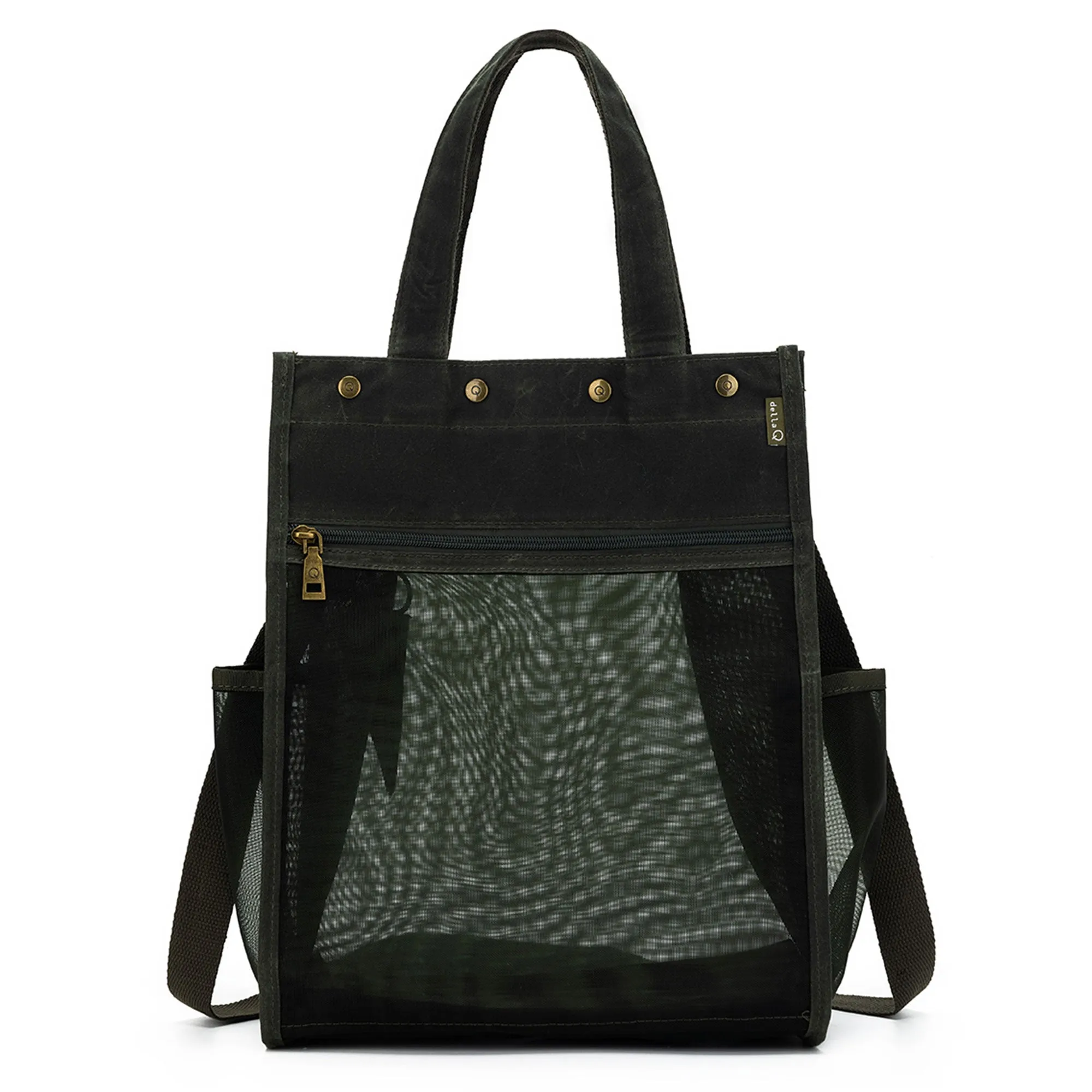 della Q Maker's Tall Mesh Tote - Olive