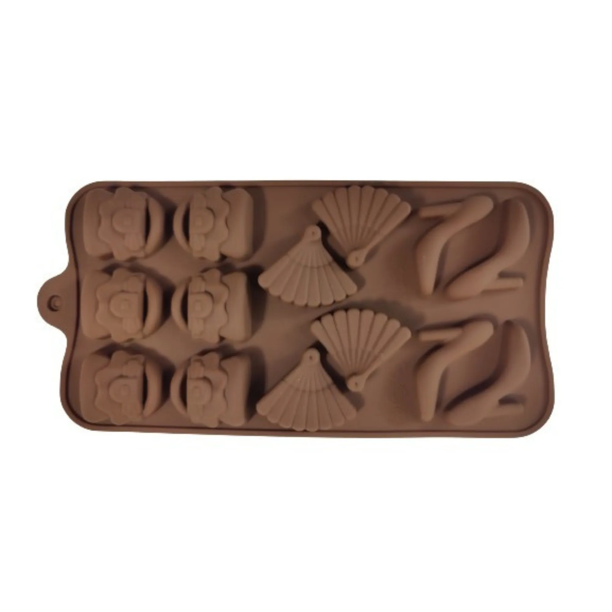 Esslly 14-Cavity Heel and Bag Silicone Mould – BPA-Free, Non-Stick, Food-Grade