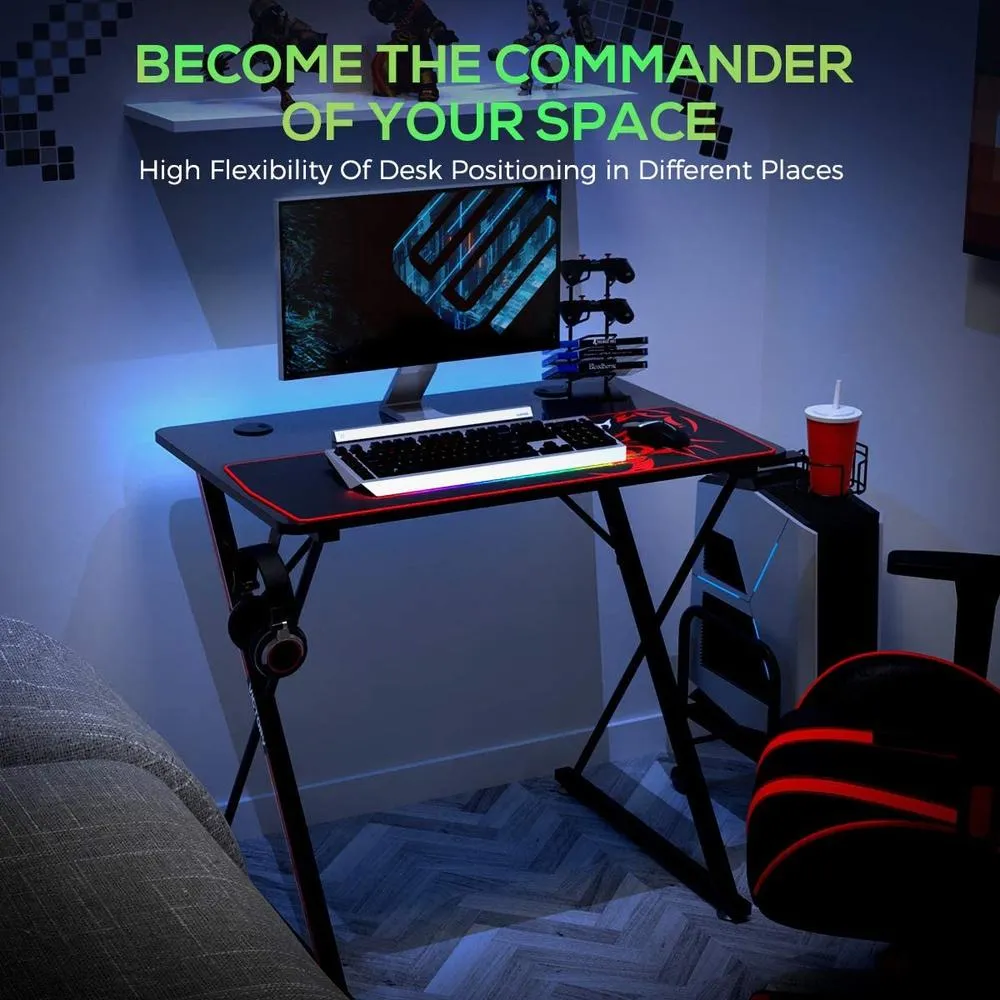 EUREKA ERGONOMIC 31 Inch Gaming Desk for Small Spaces, ERK-X31-B