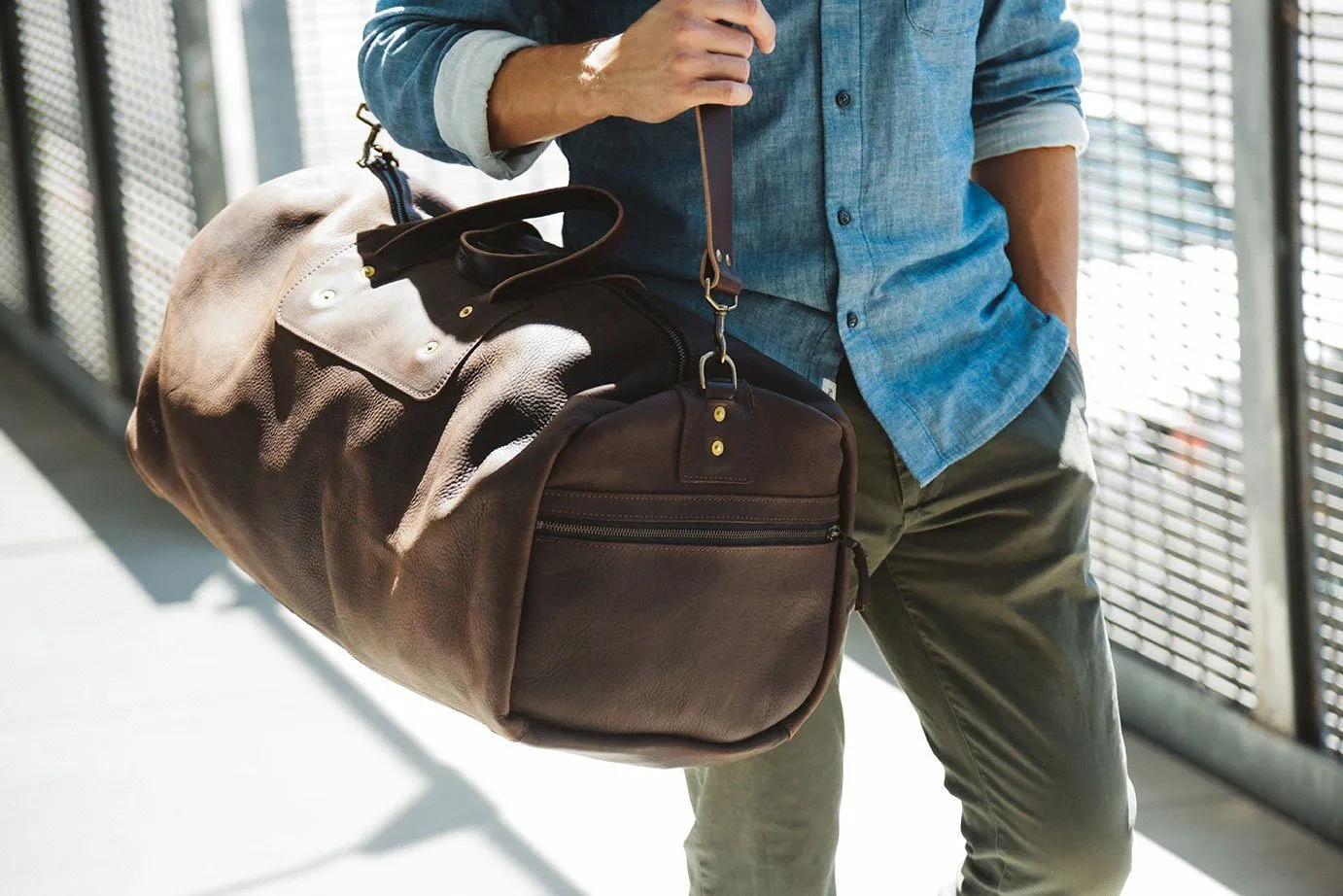 EXPEDITION LEATHER DUFFLE BAG