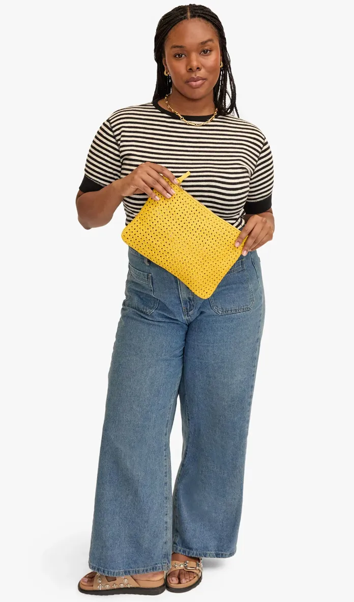 FLAT CLUTCH W/ TABS - DANDELION