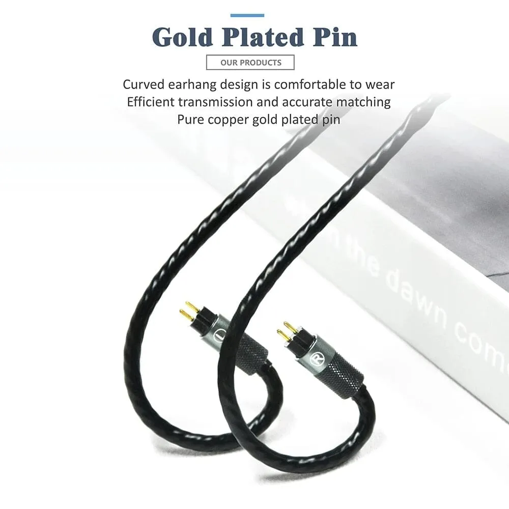 GUCraftsman 5N OFC Silver Plated Graphene 0.78mm Earphone Cables For 64audio A12t/U12 A18 TIA Oriolus RE2000 iSINE20