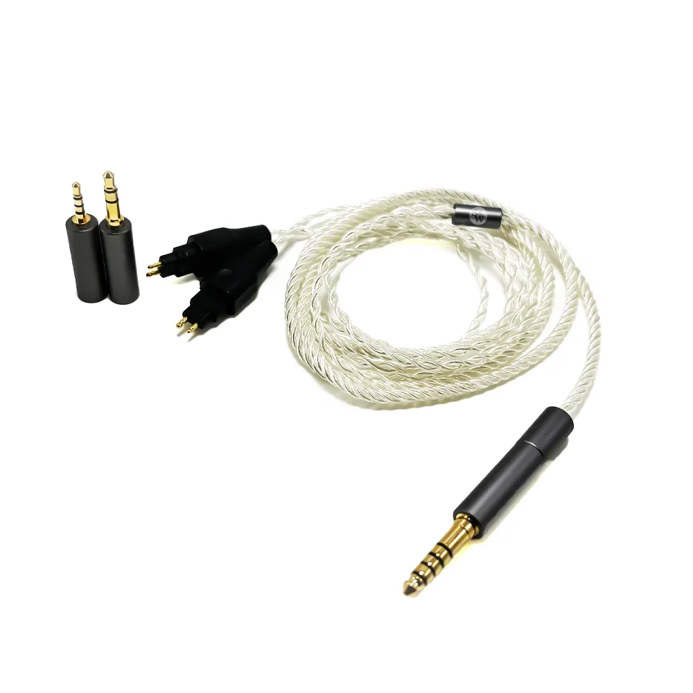 Hagen Braided OFC Silver 3-In-1 Upgrade Cable for Sennheiser HD600/650/660S2/6XX/58X