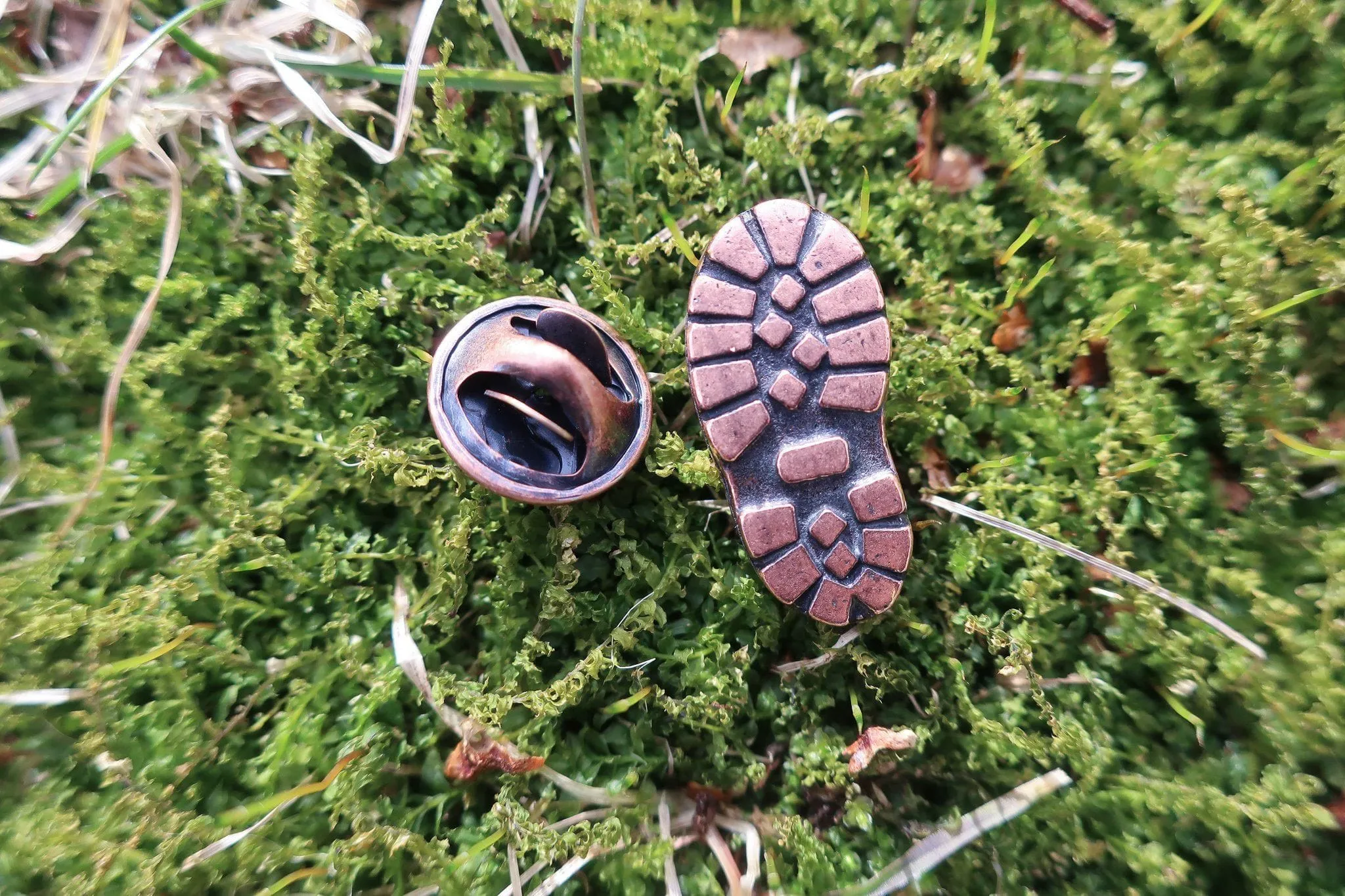 Hiking Boot Copper Lapel Pin