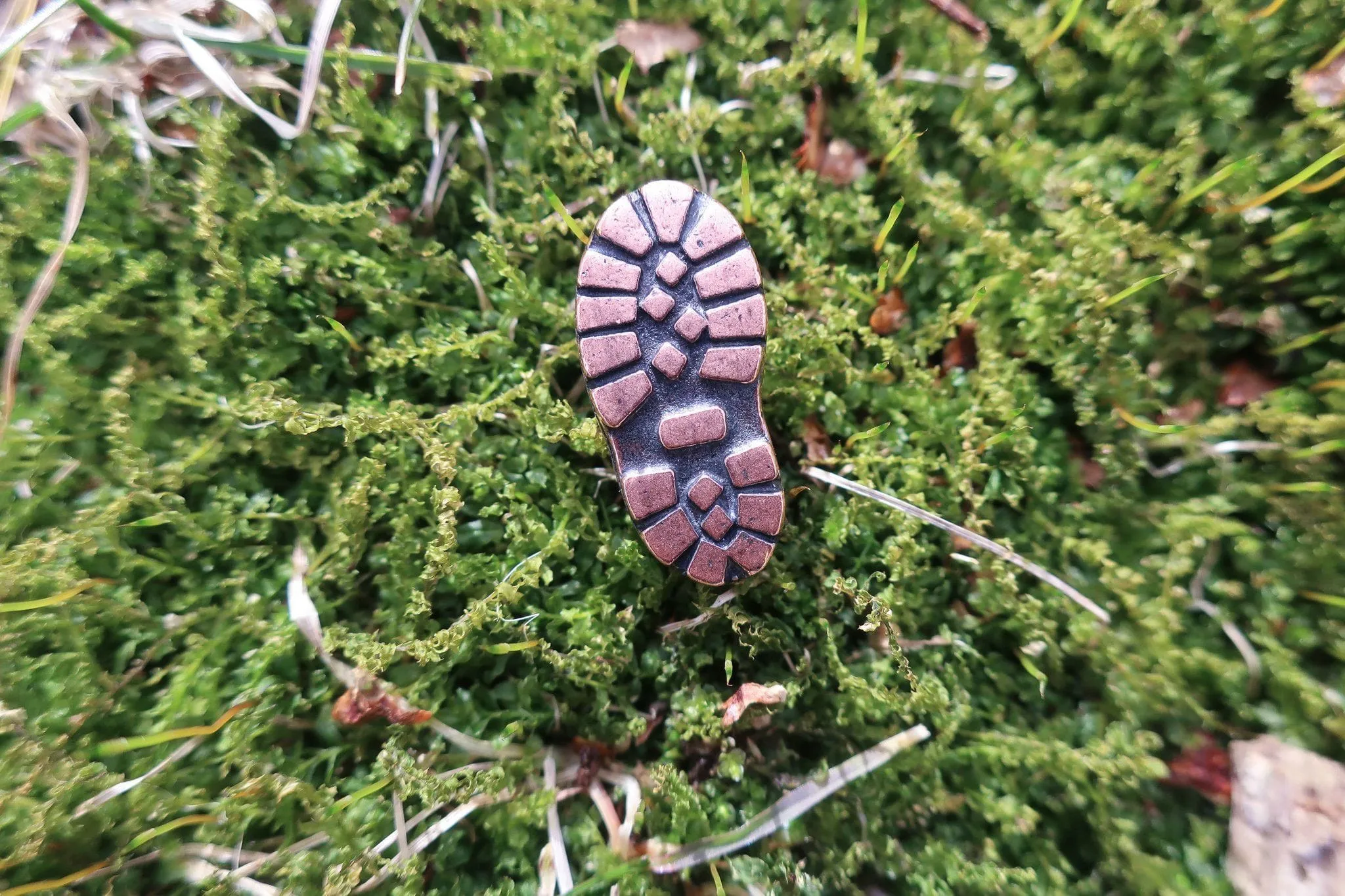 Hiking Boot Copper Lapel Pin