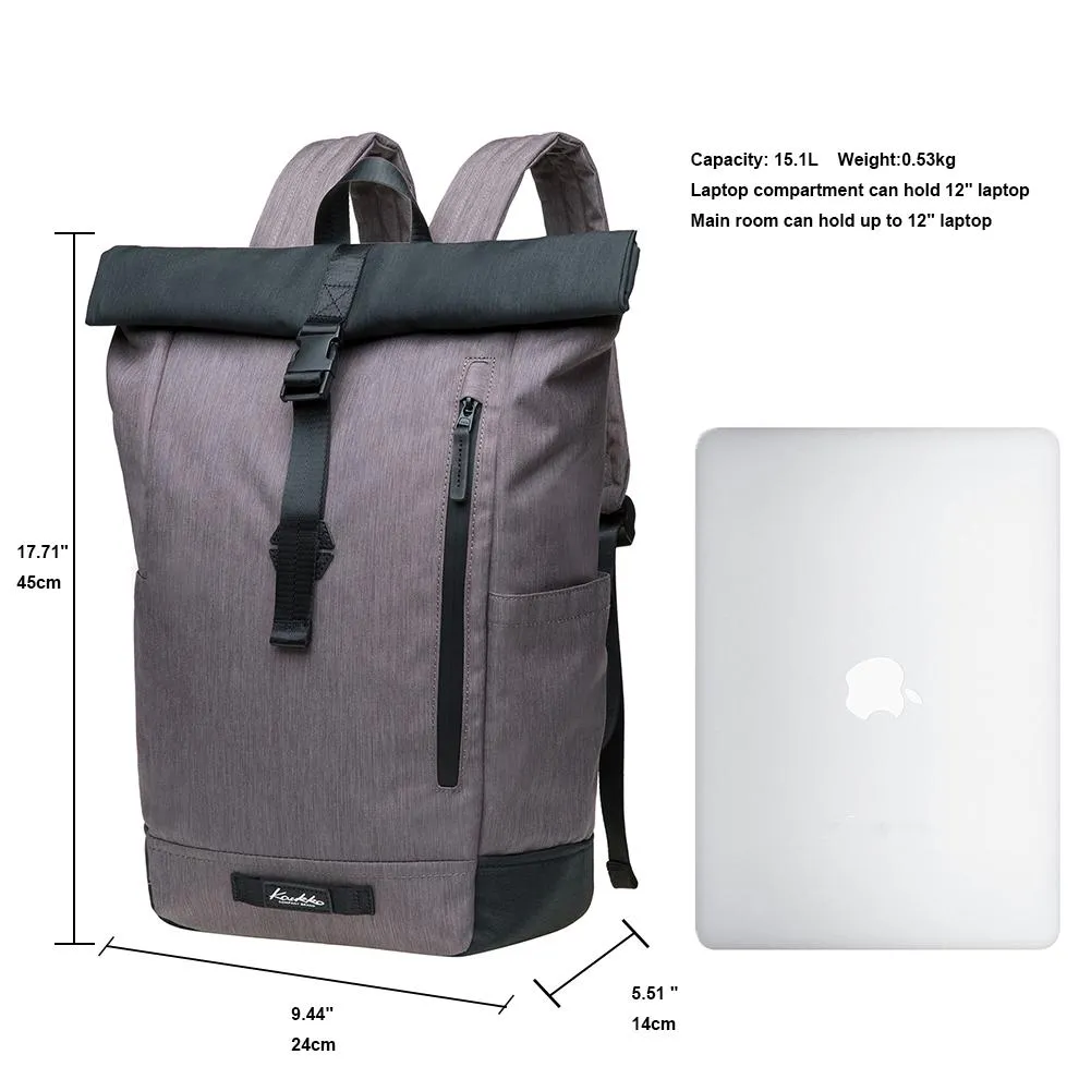 KAUKKO Backpack for Hiking Tours, KF04-2 ( Black Grey/ 15.1L )