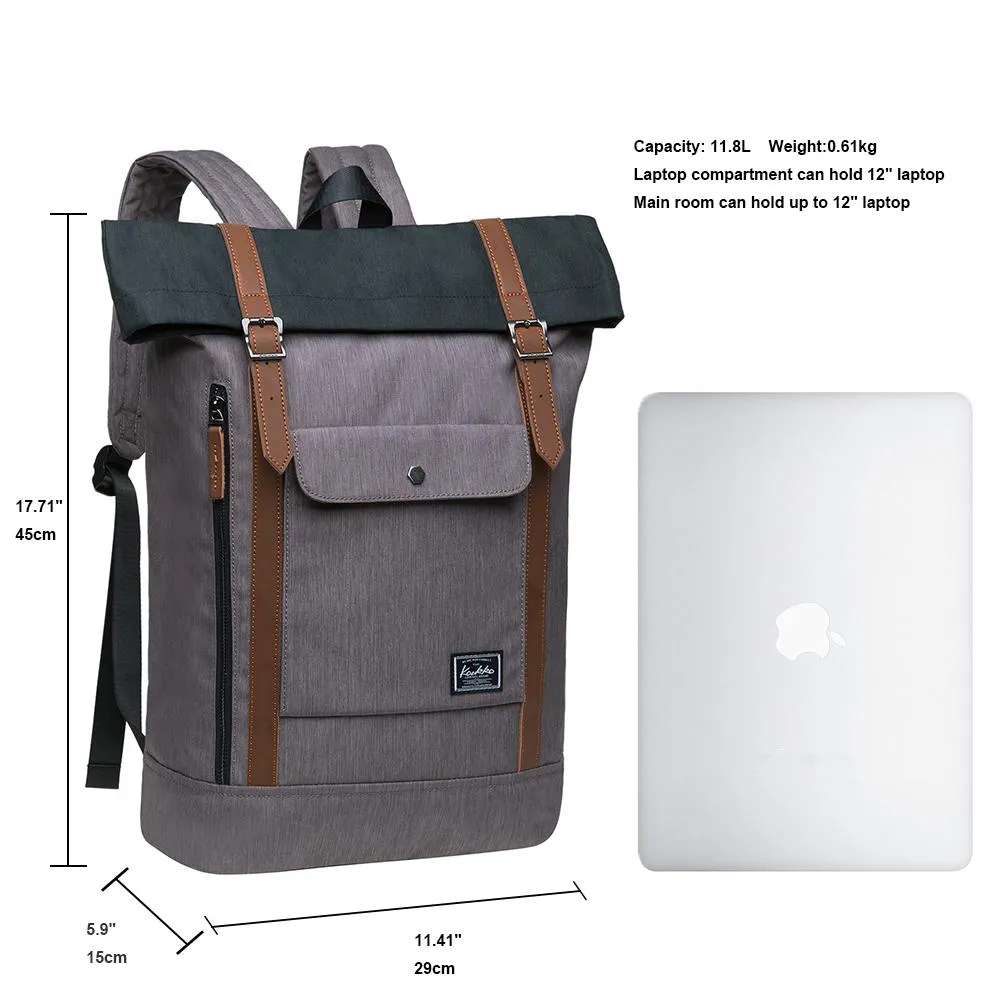 KAUKKO Backpack for Hiking Tours, KF05-2( Black Grey / 11.8L )