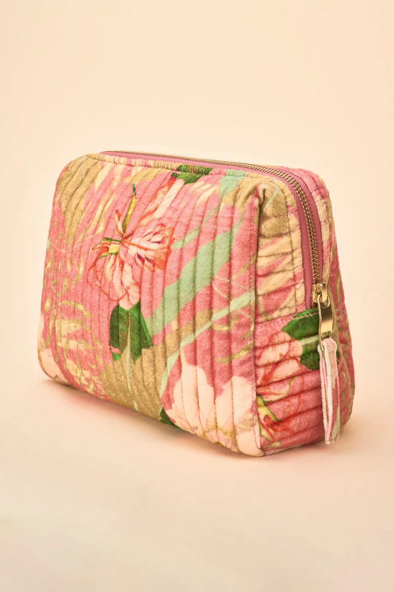Large Quilted Washbag Delicate Tropical Candy by Powder