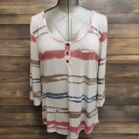Oatmeal Striped Top CT43686A-PL