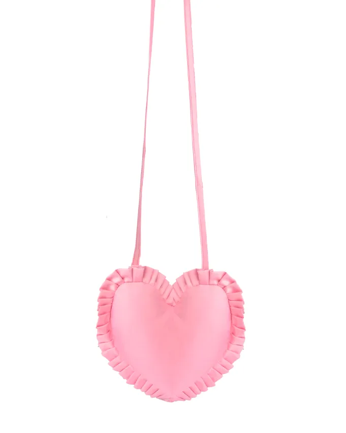 Pink Heart-Shaped Pillow Bag