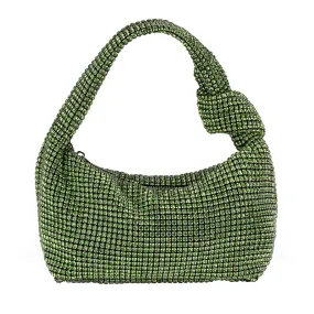 Polly Crystal Shoulder Bag in Green