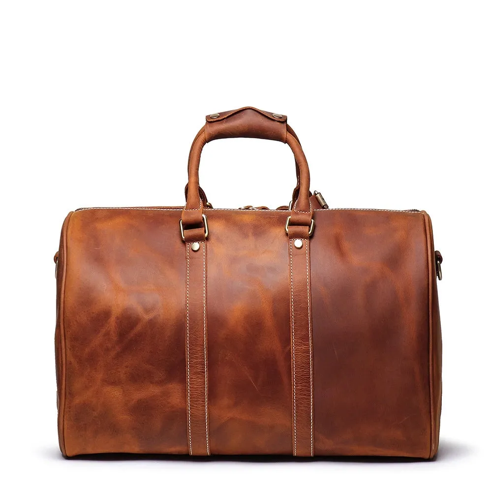 Small Leather Duffle Bag Travel Bag