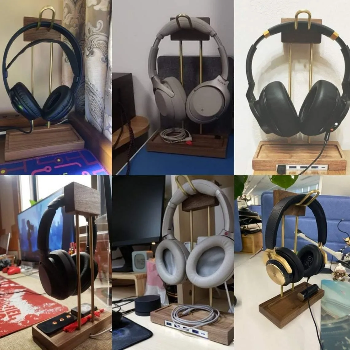 Stylish Earphone Stand with USB Ports