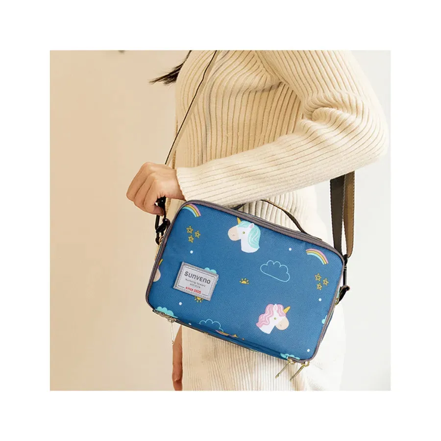 Sunveno Diaper Changing Clutch w/t Mat (Unicorn Blue)