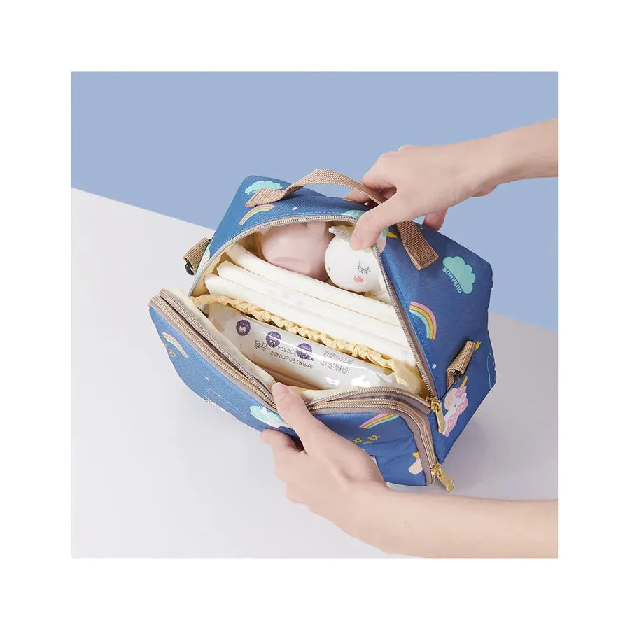 Sunveno Diaper Changing Clutch w/t Mat (Unicorn Blue)