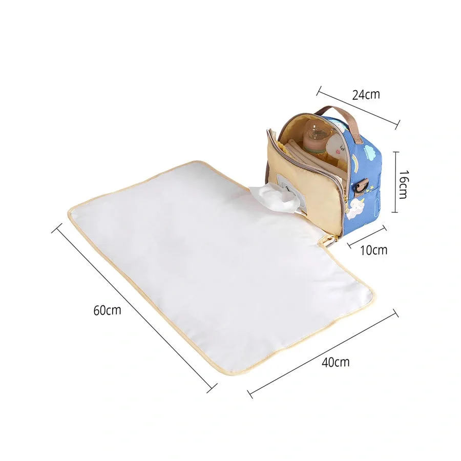 Sunveno Diaper Changing Clutch w/t Mat (Unicorn Blue)