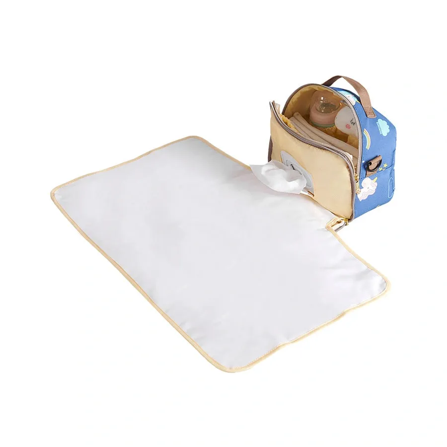 Sunveno Diaper Changing Clutch w/t Mat (Unicorn Blue)