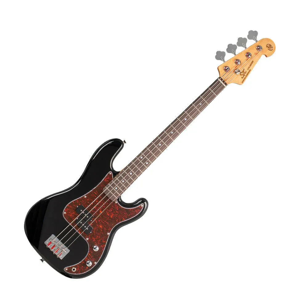 SX VEP34B Short Scale Bass 3/4 Size - Black with Gig Bag