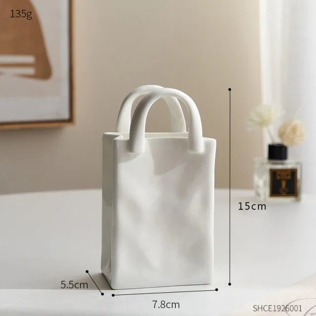 Uniwim Nordic Porcelain Bag Shaped Vase