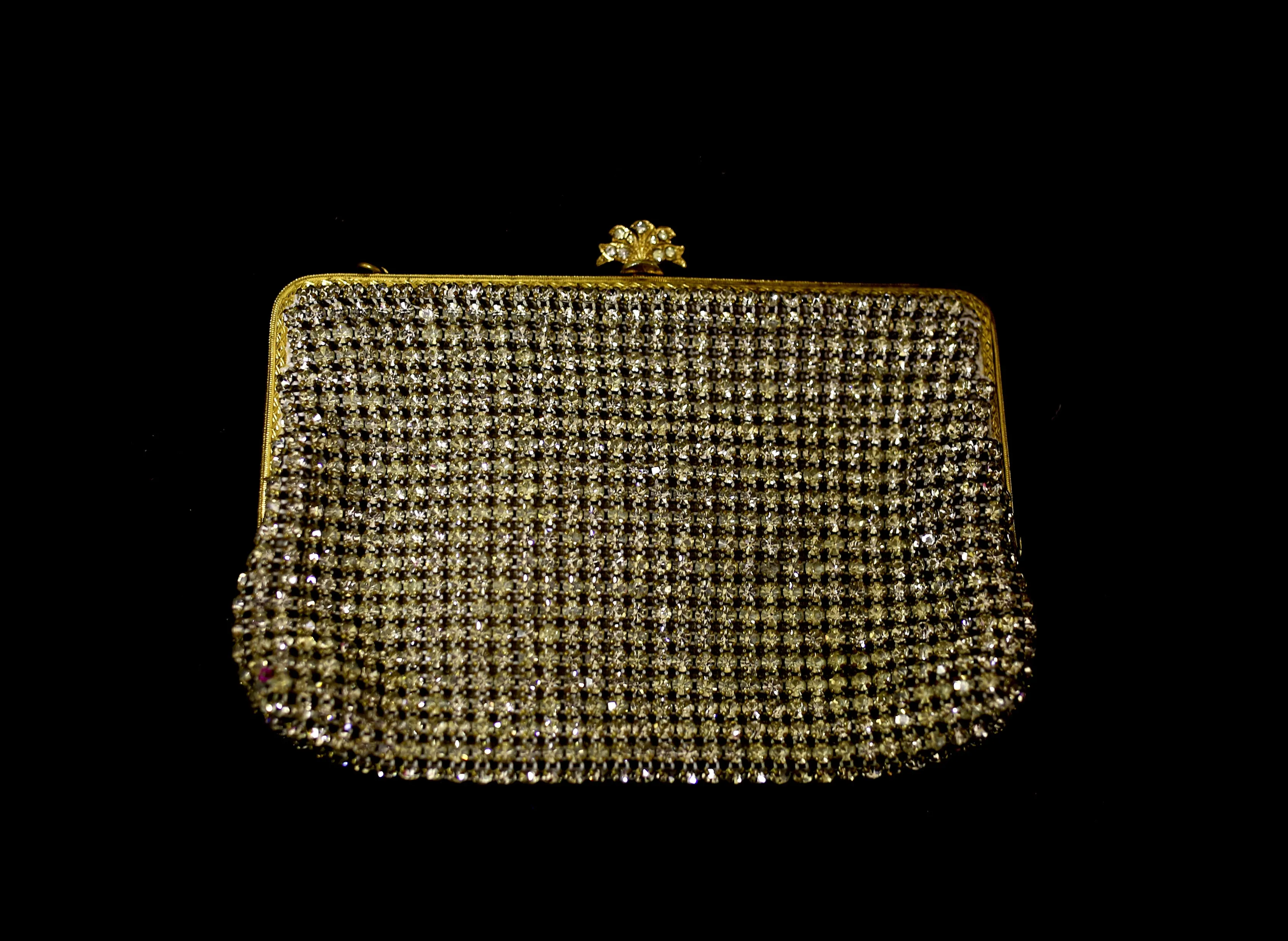 Vintage 1950s Rhinestone Cocktail Bag