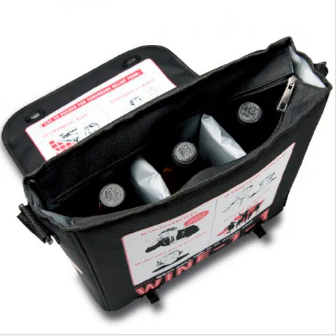 Wine 1-1 3 Bottle Insulated Messenger Bag
